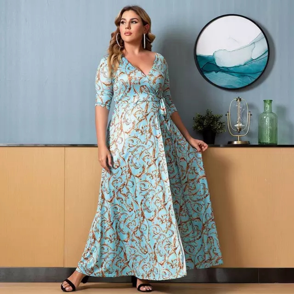💙Luxury Style☀️Summer Wrap Dress Plus size